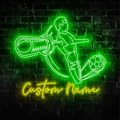 Table Football Neon Sign - Custom Name Table Football Payer Led Neon Sign - Gift Idea for Table Football Lovers