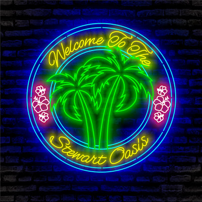 Tropical Patio Neon Sign - Custom Name Tropical Patio Neon Signs For Home, Birthday Gift Giving Name Neon Lights