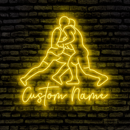 Wrestling Sport Led Neon Sign - Custom Name Wrestling Sport Led Neon Sign - Gift Idea for Wrestling Sport Lovers