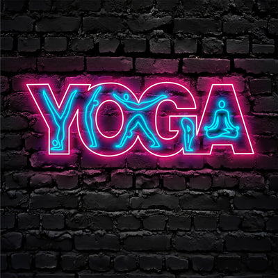 Yoga Neon Sign, Custom Yoga Led Neon Lights Neon Signs for Home Decor