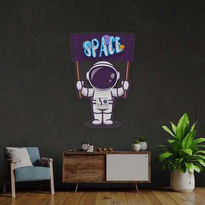 Neon Sign Astronauts Space, Led Neon Sign Light Pop Art, Neon Illuminated Decor