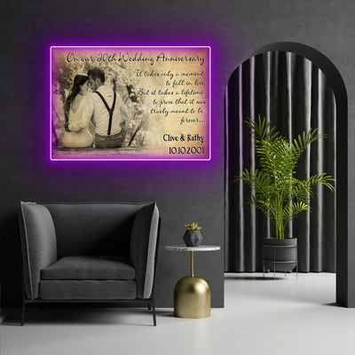 Personalized Gift For 20th Wedding Anniversary Led Neon Signs Acrylic Artwork