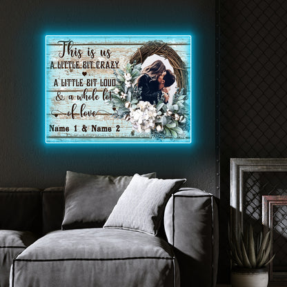 Personalized Gift For Couple A Whole Lot Of Love Led Neon Signs Acrylic Artwork