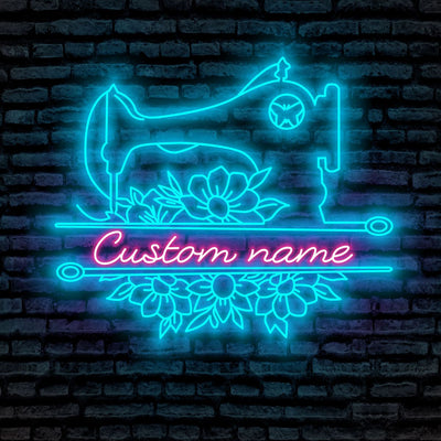 Sewing Neon Sign - Personalized Name Sewing Neon Sign - Gift for Sewinger