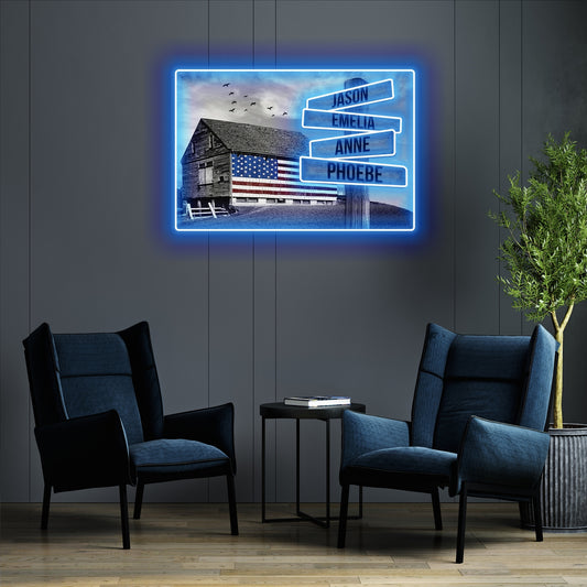 Street Sign Barn American Led Neon Signs Acrylic Artwork