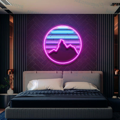 Sunset Wall Led Neon Sign Light Pop Art, Neon Illuminated Decor