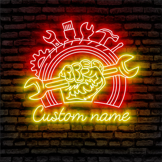 Tools Repair Neon Sign - Custom Name Tools Repair Led Neon Sign - Gift Idea for Tools Repair Job