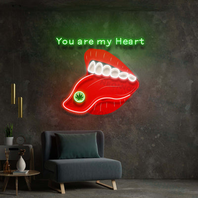You Are My Heart Led Neon Sign Light Pop Art, Neon Illuminated Decor