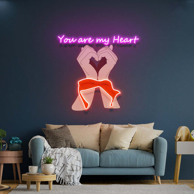 You Are My Heart Neon sign,Led Neon Sign Light Pop Art, Neon Illuminated Decor