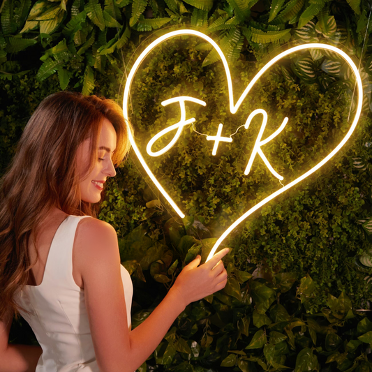Custom Wedding Neon Sign Initials, Custom Name Neon Sign, Battery Operated Led Neon Light, Neon Wedding Decor, Neon Name Wedding Backdrop