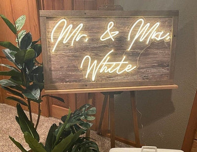 Family Name Neon Sign, Wedding Neon Sign, Wedding Backdrop, Wedding Decor, Last Name Neon Sign, Neon Wedding Sign, Custom Neon Sign