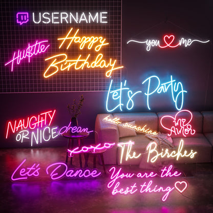 Personalize Wedding Neon Sign, Led Neon Signs Light For Wedding Party Home Decor, Customize Neon Sign Bar, Store Logo Neon Sign