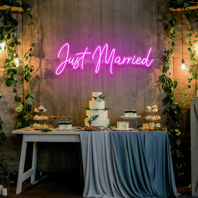 Just Married Neon Sign Wedding, Wedding Neon Sign, Custom Neon Sign, Wedding Neon Sign Name, Wedding Decor Last Name Sign, Led Signs