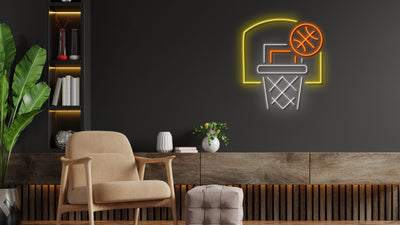 Basketball Hoop Led Sign, Basketball Neon Sign, Wall Decor, Neon Sign, Custom Neon Sign, Home Decor, Best Gifts, Basketball Led Lights