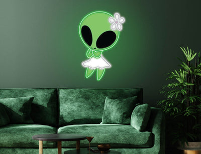 Acrylic Alien Sign , Alien Neon Sign, Female Alien Neon Sign, Wall Decor, Alien Led Sign, Best Gifts, Alien Led Signs, Gifts For Her
