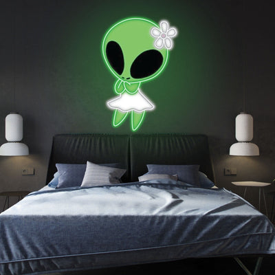 Acrylic Alien Sign , Alien Neon Sign, Female Alien Neon Sign, Wall Decor, Alien Led Sign, Best Gifts, Alien Led Signs, Gifts For Her