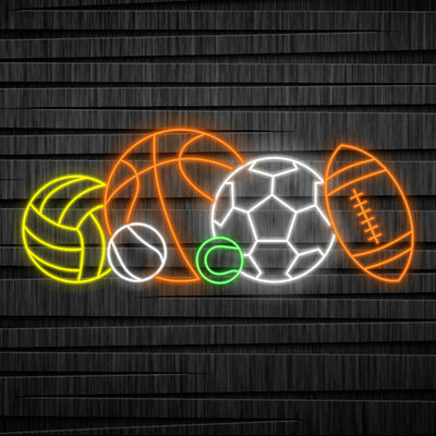 Soccer Ball Neon Sign, Basketball Led Sign, Volleyball Neon, Tennis Neon Sign, Custom Neon Sign, Sports Led Lights, Rugby Neon, Best Gifts