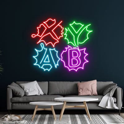 Xyab Game Controller Neon Sign, Game Led Sign, Custom Neon Sign, Game Room Neon, Home Decor, Game Neon Sign, Xyab Led Sign, Game Room Decor