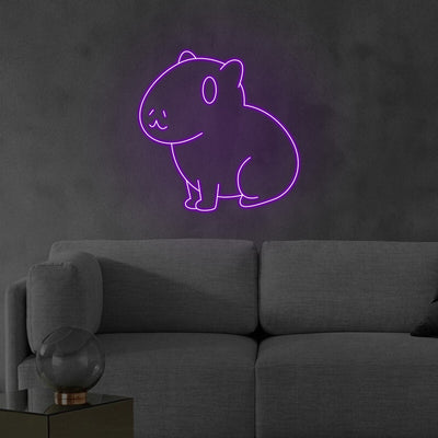 Capybara Animal Neon Sign, Capybara Led Neon Gift, Capybara Neon Light Decor, Capybara Nursery Neon Light, Capybara Led Sign
