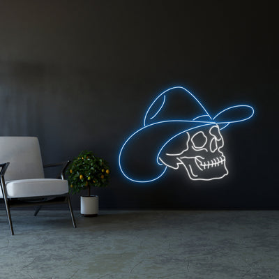 Skull Cowboy Led Sign, Skull Cowboy Neon Sign, Wall Decor, Skull Cowboy Led Light, Custom Neon Sign, Skull Cowboy Neon Light