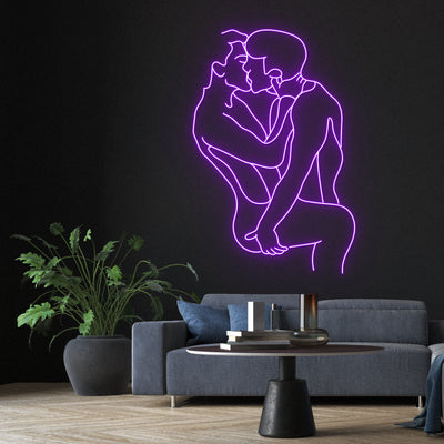 Gay Couple Kissing Led Sign, Gay Couple Hugging Neon Sign, Sexy Couple Led Light, Custom Neon Sign, Men Couple Neon Light,Bedroom Wall Decor