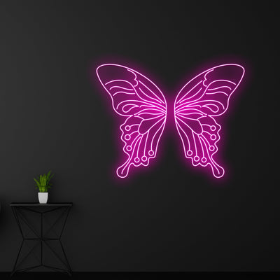Custom Butterfly Neon Sign, Butterfly Wings Led Light, Fairy Wings Neon Light, Angel Wings Led Sign, Nursery Room Decor, Party Wall Lighting