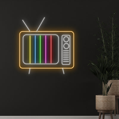 Retro Tv Neon Sign, Retro Television Device Led Sign, Old Tv Led Light, Film Strip Scene Tv Neon Light, Abstract Analog Tv Wall Decor Lights