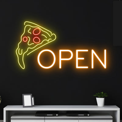 Custom Pizza Open Neon Sign, Italian Food Name Led Sign, Pizza Neon Light, Italy Restaurant Led Light, Pizza Fast Food Shop Wall Art Decor